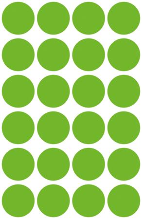 Etikett, 18 mm, kör, eltávolítható, AVERY ZWECKFORM, fűzöld, 96 etikett/csomag